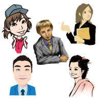 似顔絵シール/名刺プランイメージ